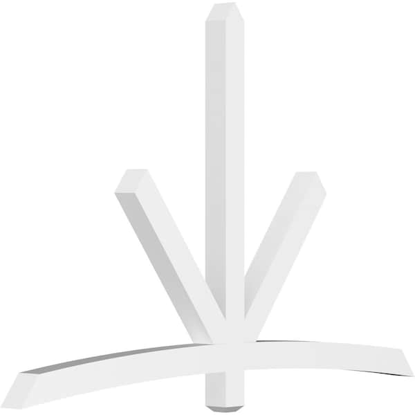 Ekena Millwork Alberta Architectural Grade PVC Gable Bracket, 84"W x 56"H x 4"D x 4"F, 16/12 Pitch GBP084X56X0404ALB00 - main